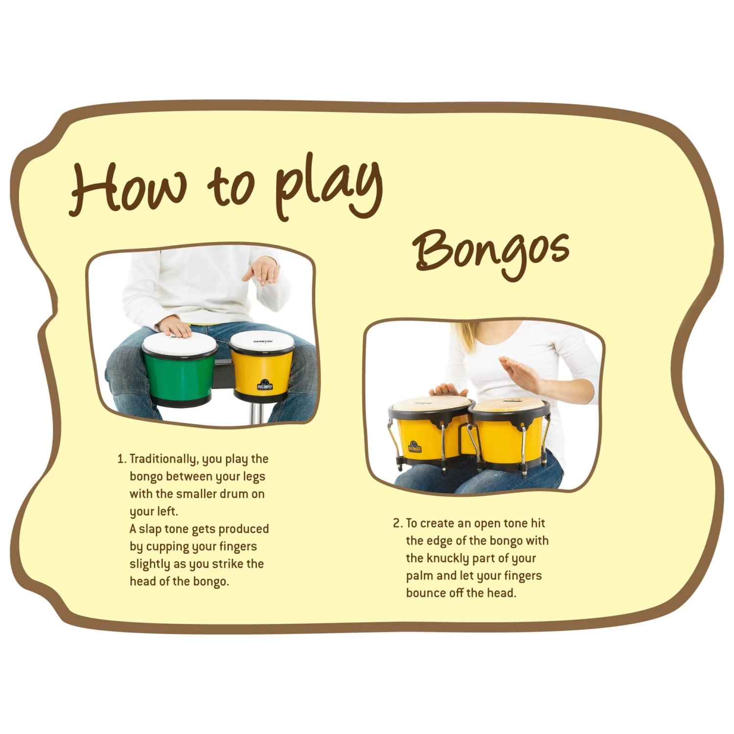 NINO Percussion 6 1/2" & 7 1/2" ABS Bongo Plus - Blue - Image 2