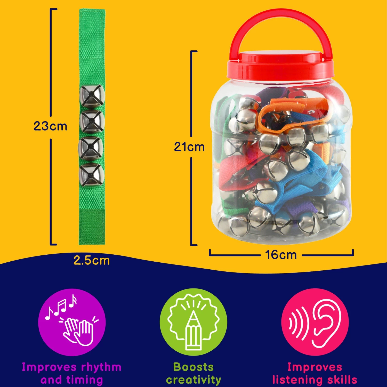 A-Star Small Wrist Bells - 10 Pairs - Image 2