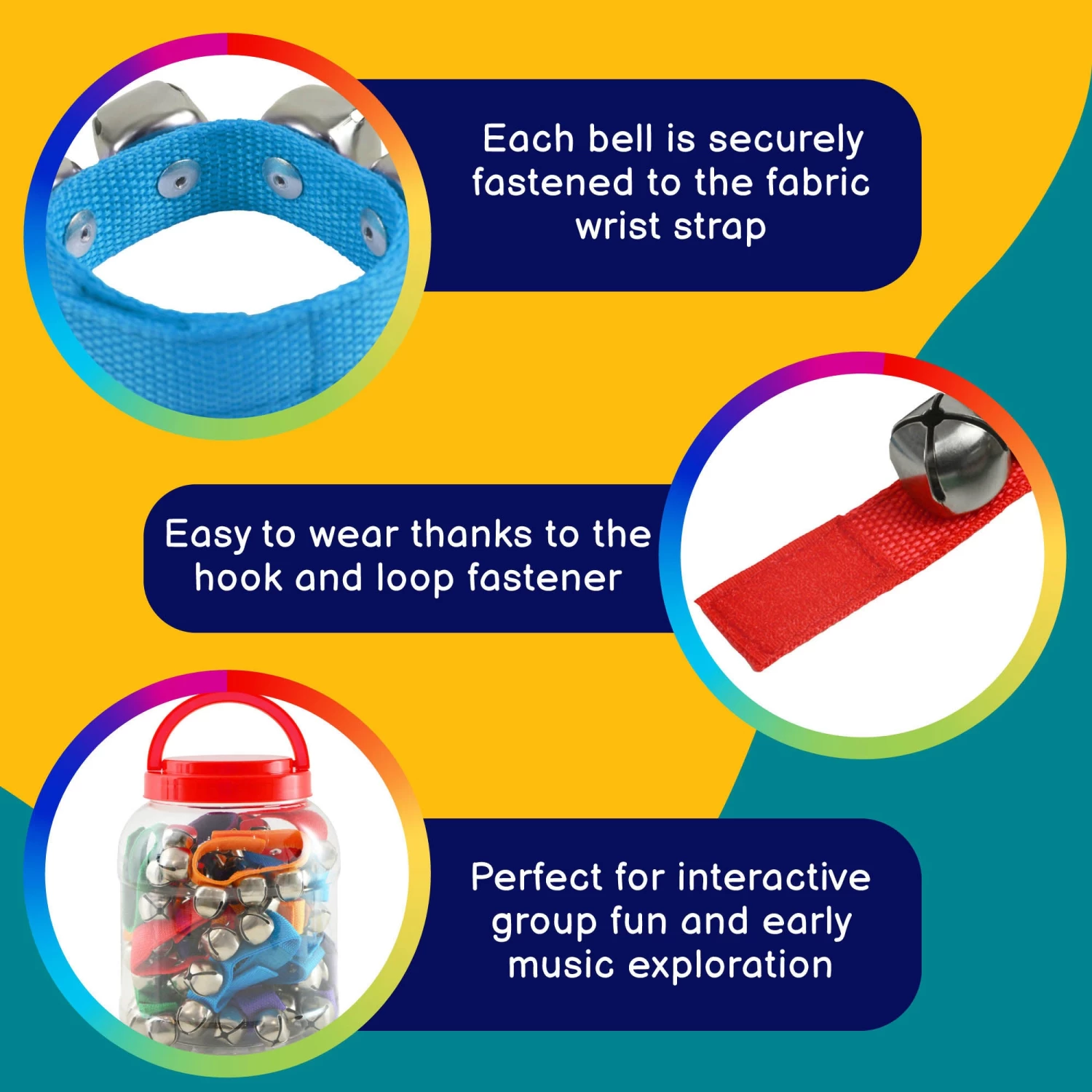 A-Star Small Wrist Bells - 10 Pairs - Image 3