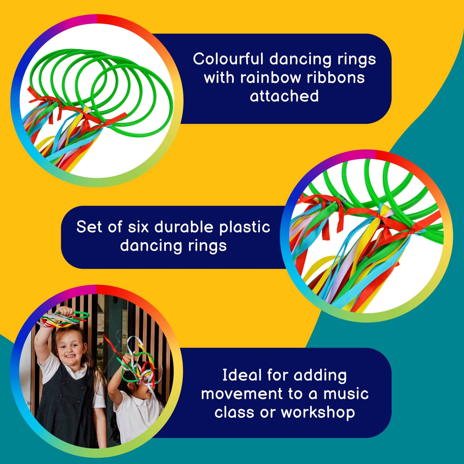 A-Star Dancing Rings - Pack Of 6 - Image 2