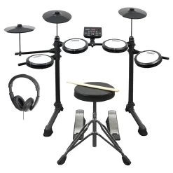 Axus AXK4 Electronic Drum Kit With Stool, Headphones And Sticks