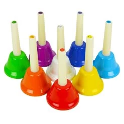 A-Star Coloured Hand Bells Set Of 8