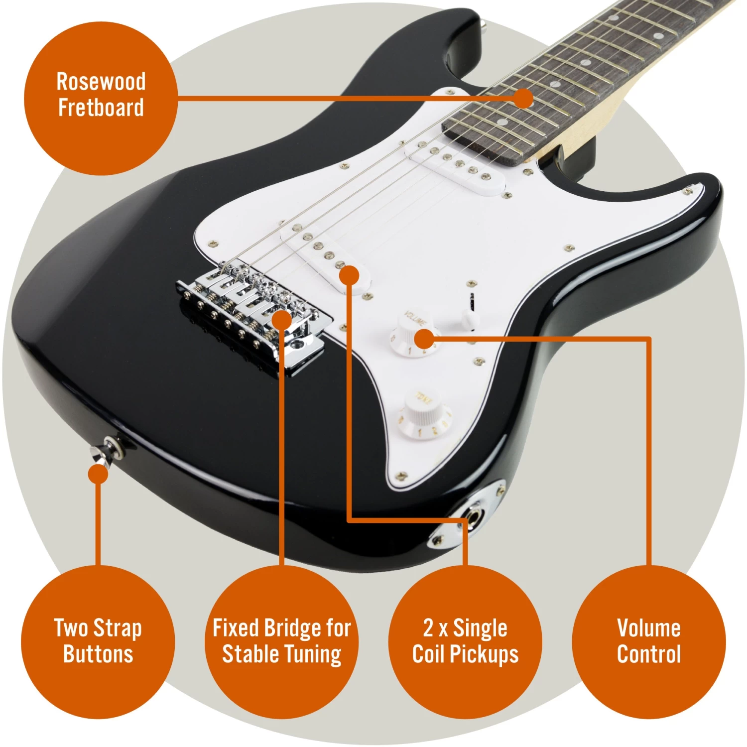 3rd Avenue 3/4 Size Electric Guitar - Image 6