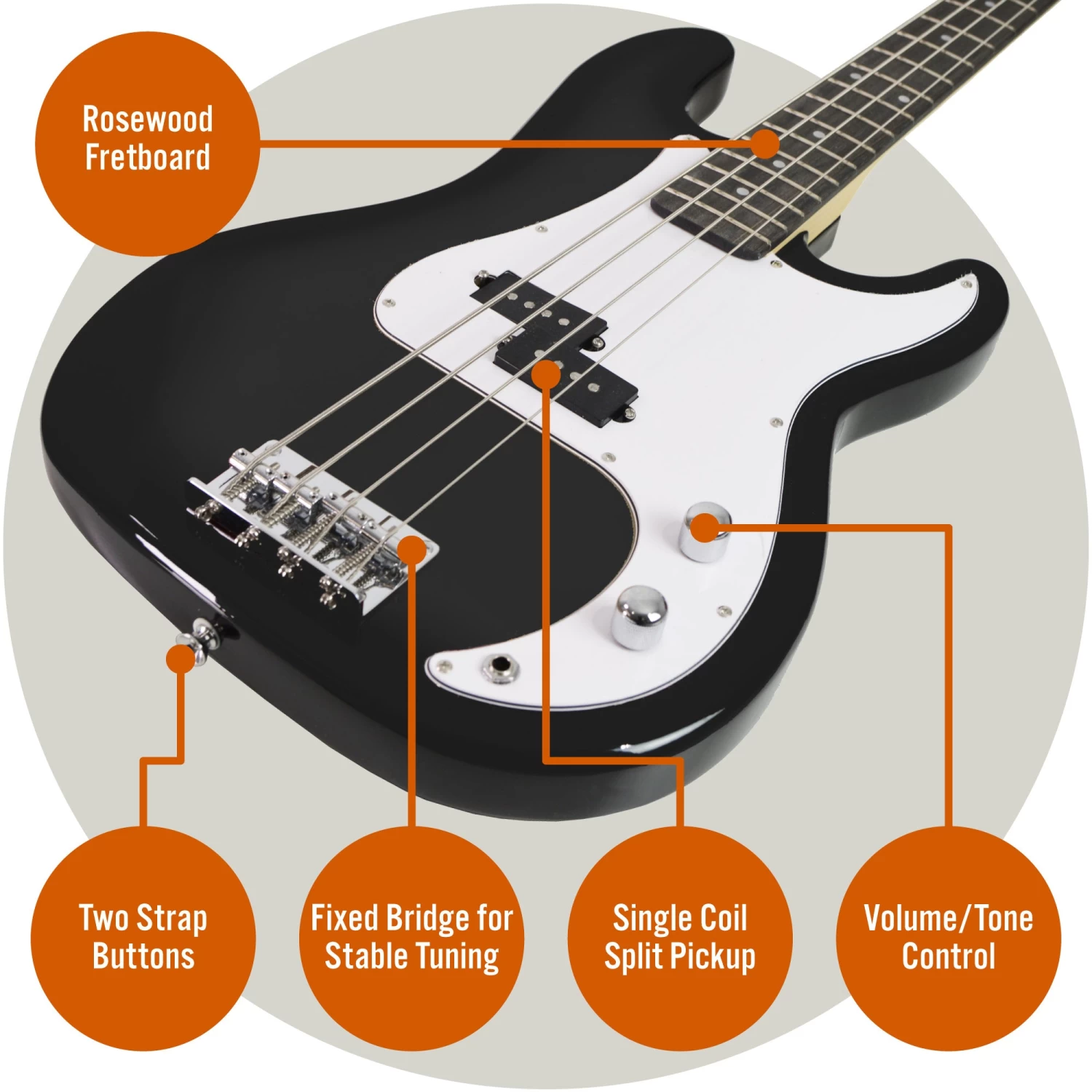 3rd Avenue Electric Bass Guitar Pack - Image 18