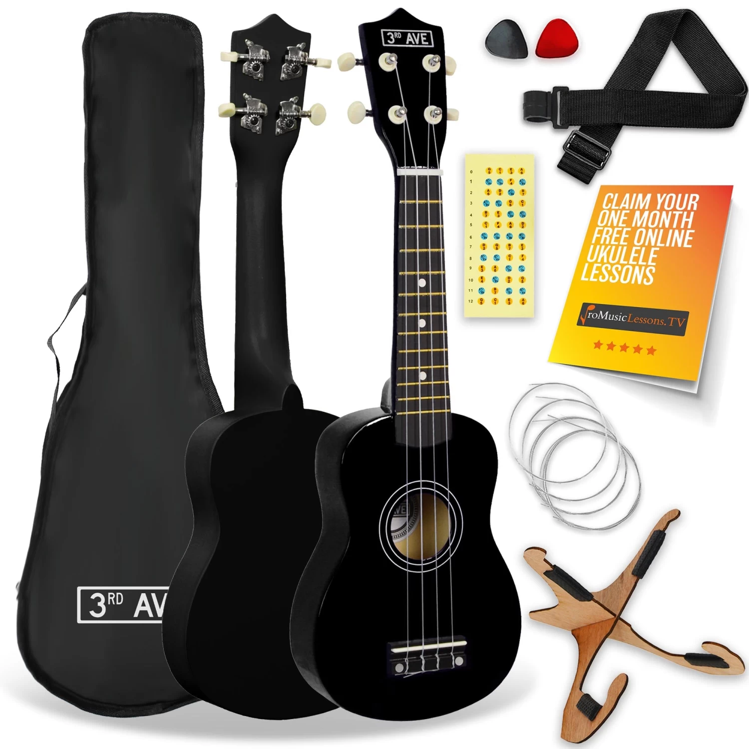 3rd Avenue Soprano Ukulele Starter Pack - Image 3