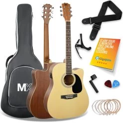 MX By 3rd Avenue Cutaway Electro Acoustic Guitar Pack