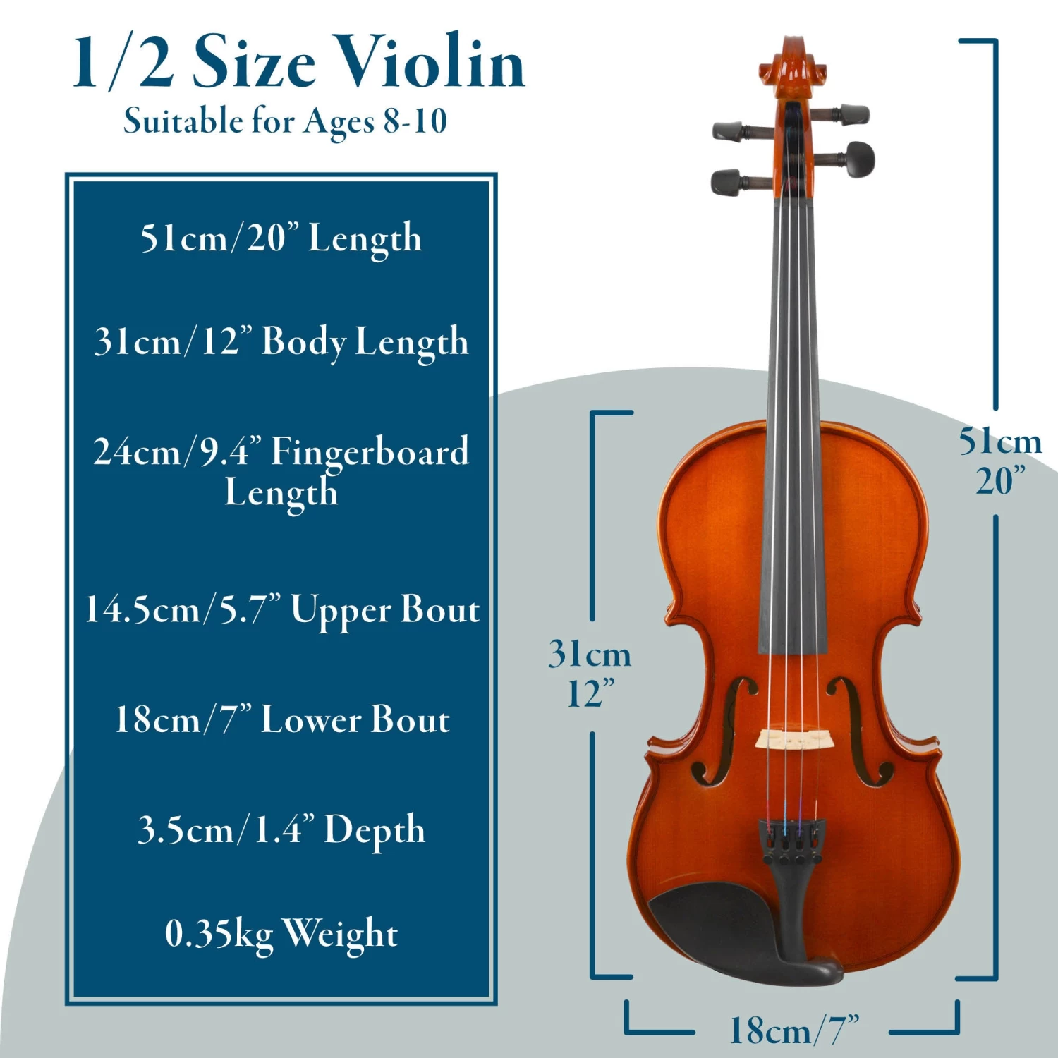Forenza Prima I Series 1/2 Size Violin Outfit - Image 2