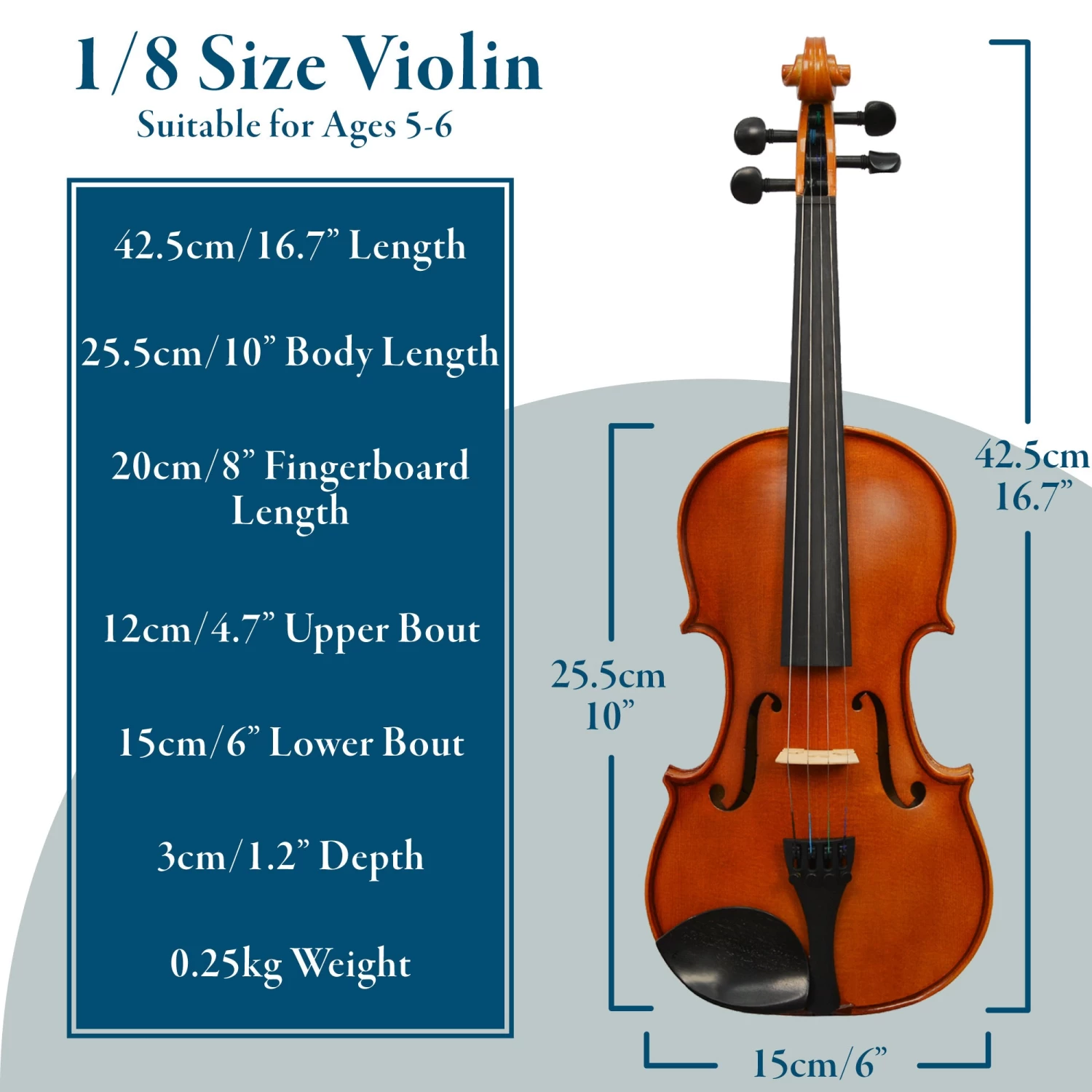 Forenza Prima 2 Violin Outfit - 1/8 Size - Image 2
