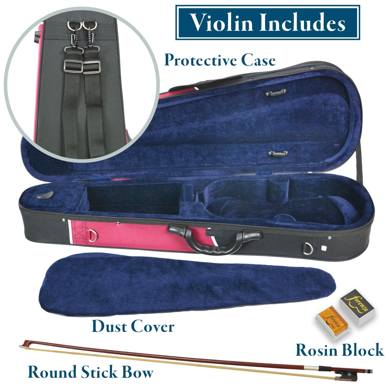 Forenza Prima 2 Violin Outfit - 1/8 Size - Image 3