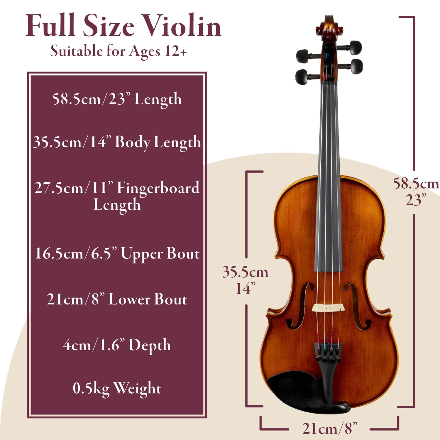 Forenza Secondo Series Violin - Full Size - Image 2