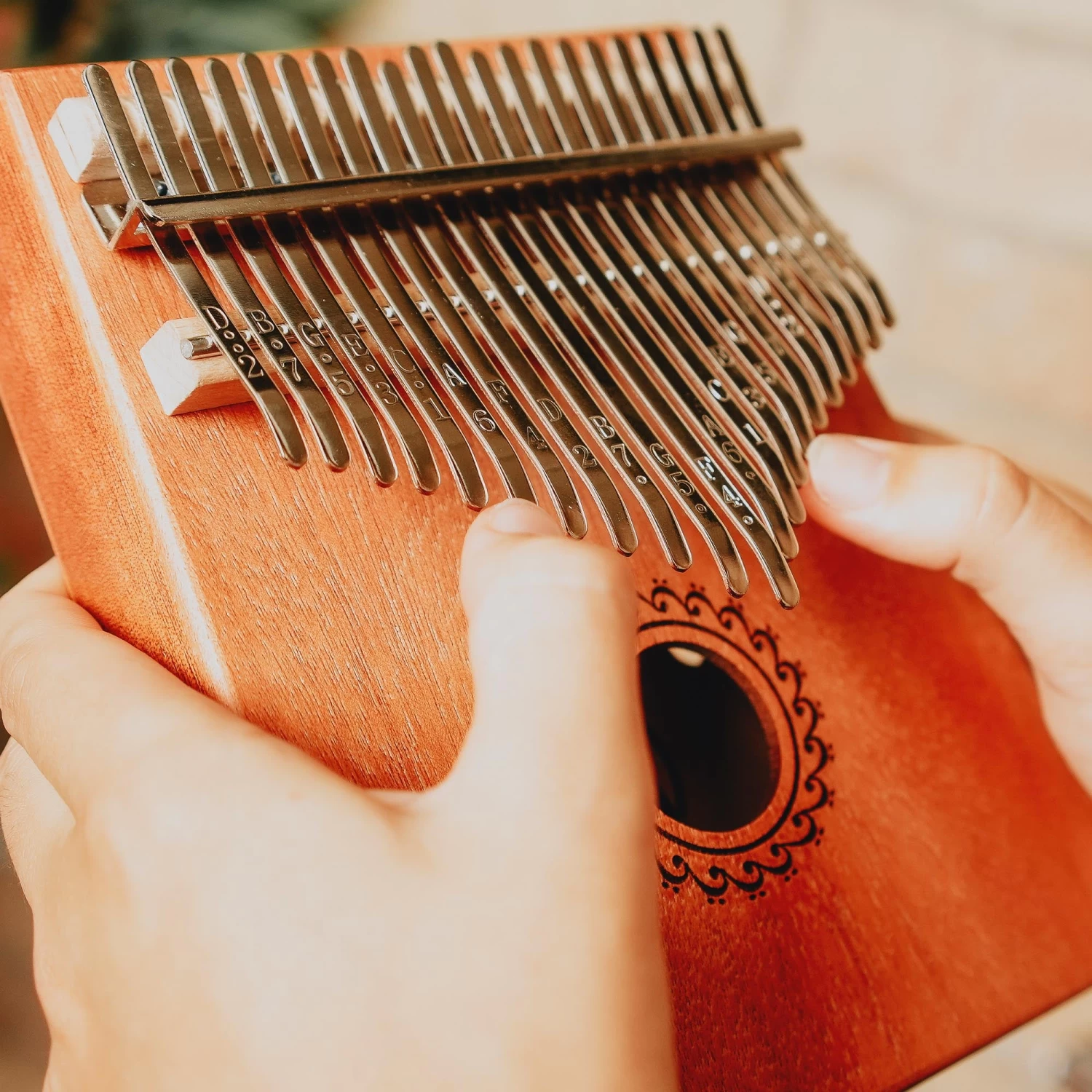 A-Star 21 Key Kalimba Thumb Piano - Natural - Image 6