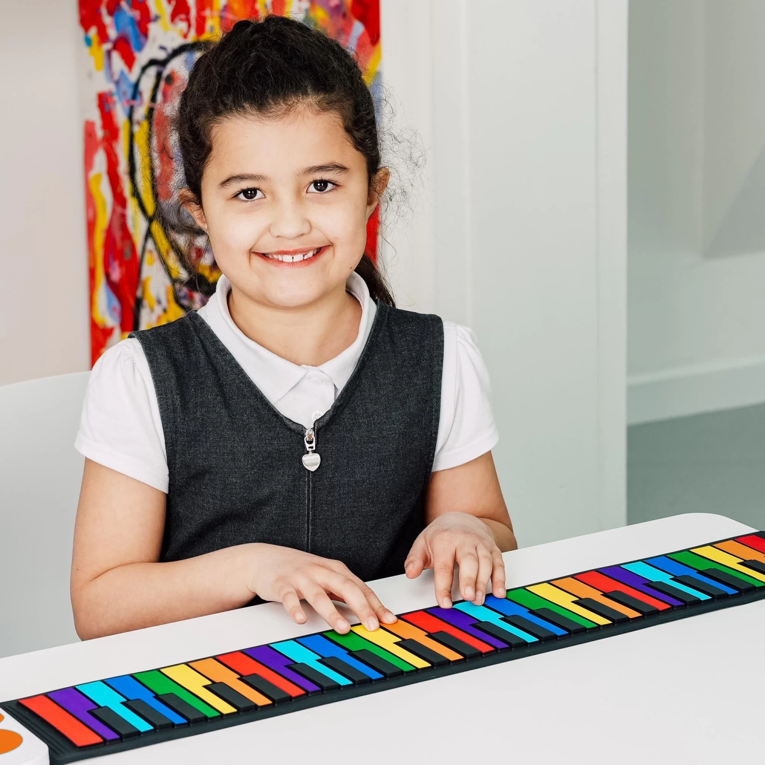 3rd Avenue 49 Key Rainbow Soft Touch Roll Up Piano - Image 6