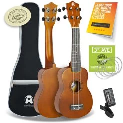A-Star Soprano Ukulele Starter Pack With Bag, Tuner And Strings