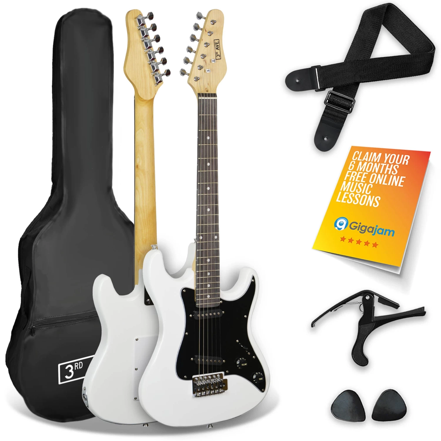 3rd Avenue 3/4 Size Electric Guitar - Image 3