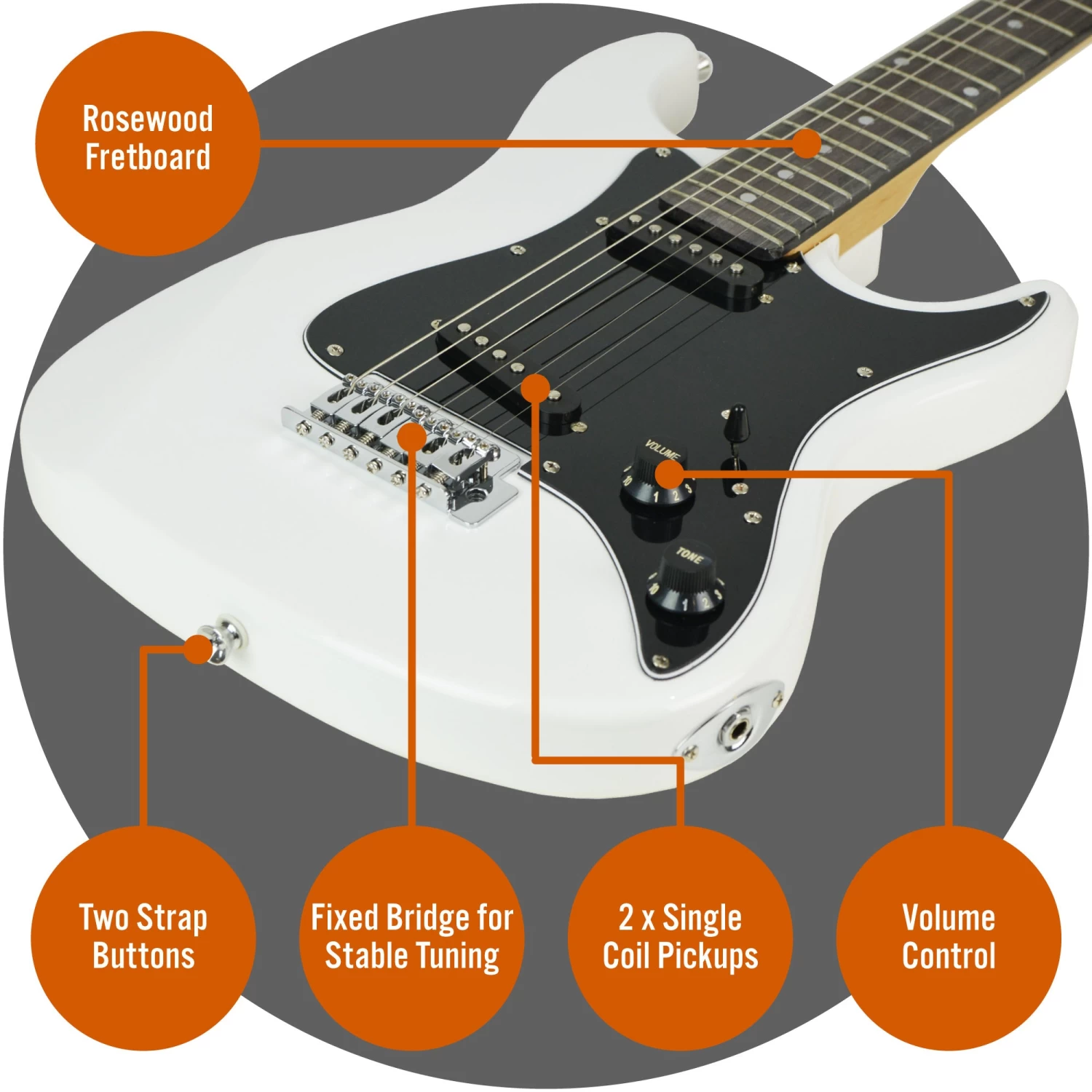 3rd Avenue 3/4 Size Electric Guitar - Image 16