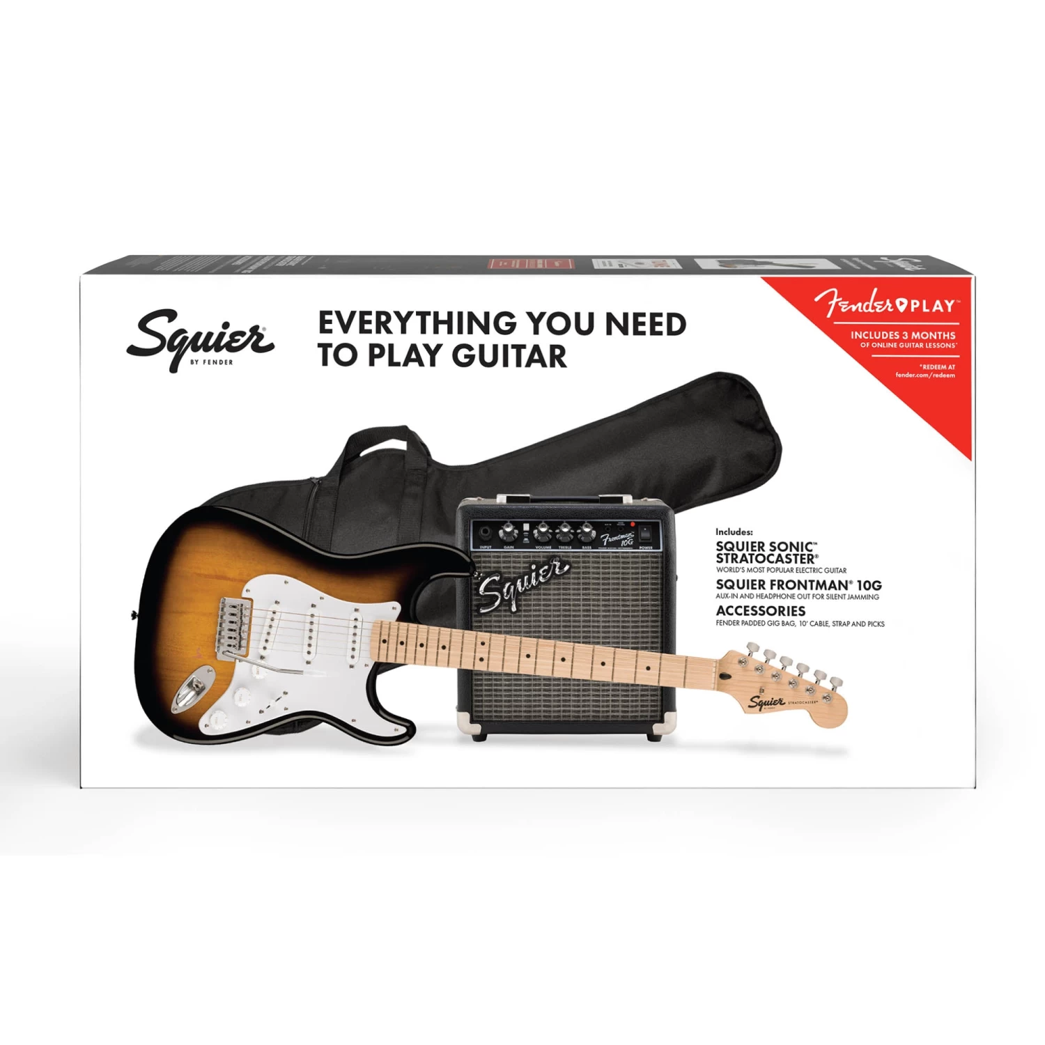 Squier Sonic Stratocaster Electric Guitar Pack - Sunburst - Image 3
